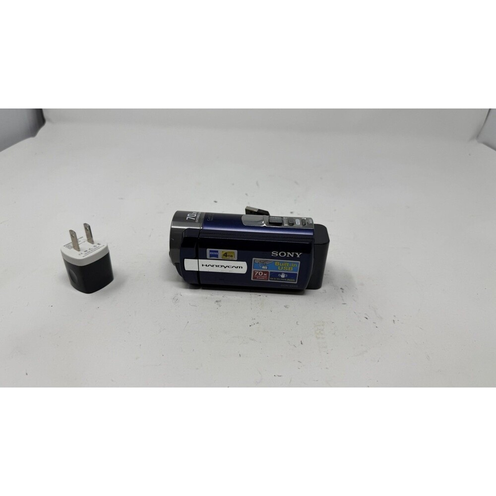 Sony Handycam DCR-SX65 Blue Camcorder 70x Zoom 2.7" with external charger